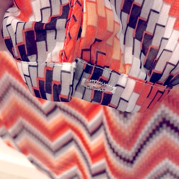 [L8ter] Chevron Patterned Scoop Neck Retro Dress or Shirt - Women's Size Small - Picture 5 of 9